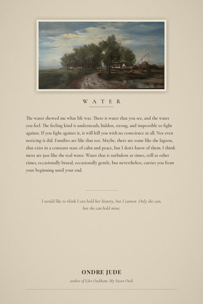 Back cover of édes Ondikám, a memoir by Ondré Jude
